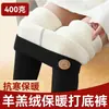 Pantalones de algodón del noreste extra gruesos de 800 gramos con forro polar, lana de cordero gruesa, cintura alta, a prueba de frío, leggings cálidos para mujer, disponibles para venta al por mayor