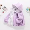 Chaqueta reversible para niña, estilo primavera/otoño, nueva colección 2026, moderna y casual, para niños mayores, cortavientos con capucha de otoño