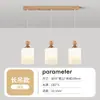 Nuevo Lámpara Colgante para Comedor Tres Cabezas Simple Mesa de Comedor Sala de Estar Celebridad de Internet Dormitorio Mesita de Noche Lámpara Colgante Pequeña Lámpara Creativa para Barra de Bar Arte de Madera y Hierro
