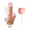 Juli'An Lamiendo la Lengua USB Retráctil Oscilante de Carne Artificial Suave para Masturbación Femenina, Totalmente Automático e Insertable