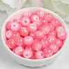 Dingyi 10mm Contas Arco-Íris Coloridas Galvanizadas com Listras Coloridas Contas de Resina com Furo Contas Soltas Contas Espaçadoras Pulseira DIY Acessórios de Joias