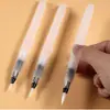 Atacado caneta-tinteiro em aquarela sólida ponta cabeça chata solúvel em água colorido chumbo armazenamento escova de enchimento de água caneta de pintura de nylon