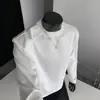 Coleção de outono: Moletom desconstruído estilo americano de algodão puro de peso pesado 300g, uma peça masculina moderna com um visual limpo, estiloso e descolado, com mangas compridas e um toque de alta qualidade