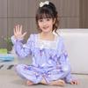 Pijamas para meninas Terno infantil de manga comprida Primavera e Outono Fino Meninas Doce Princesa Bonito Roupas de Casa para Crianças de Médio e Grande porte no Verão