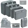 Set organizador de viaje premium, incluye 11 piezas: bolsas para guardar ropa, bolsas con cordón, bolsas para cosméticos y artículos de tocador, y bolsas de malla plegables para almacenamiento
