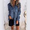 2024 Roupas Femininas Transfronteiriças Europeias e Americanas Estação Primavera e Outono Estação Independente Aliexpress Camisa Casual de Camurça Moda Lapela