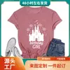 Comercio Exterior Tops para Mujer Comercio Electrónico Transfronterizo Amazon Camiseta de Algodón Estampada a Color