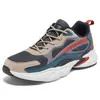 Sapatos Masculinos de Tamanho Grande 46 para Travessia de Fronteira, Novo Modelo de Outono, Tênis Esportivos Casuais Respiráveis de Malha, Sapatos Chunky de Solado Grosso, Tamanho 45 da Moda