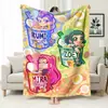 Manta de Sofá de Oficina Temática de Caza de Grupo Femenino de Kpop, Manta Estampada de Franela, Manta para Siesta de Mercancía Transfronteriza, Manta Cubierta