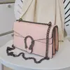 Bolso Transfronterizo con Patrón de Serpiente para Mujer 2024 Nueva Moda Bolso de Cadena Versátil Europeo y Americano Bolso de Hombro Cruzado Bolso de Axila Venta al por Mayor