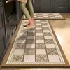 Tapetes de Chão de Terra de Diatomáceas Estilo Americano para Casa, Antiderrapantes e Resistentes à Sujeira, Conjunto de Duas Peças Longas, Tapetes de Cozinha Absorventes de Água e Óleo