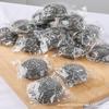 Pote de lavagem de aço inoxidável doméstico artefato de cozinha suprimentos de limpeza tigela de esfregar fio de ferro não solta seda bola de aço grande