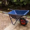 Carretilla de mano de una rueda, de alta resistencia, para sitios agrícolas y de construcción, utilizada para empujar arena, tierra y materiales ligeros; un carrito pequeño y ligero para transportar residuos de construcción; adecuado para uso doméstico