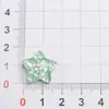 Acessórios de resina transparentes em formato de estrela de cinco pontas para DIY de capas de celular com cola cremosa, adesivos para copos de água e decorações de sapatos
