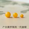 Cera de Abeja Natural Cuentas Sueltas Pulsera de Ámbar con Cuentas de Ámbar en Amarillo Grasa de Pollo, Cuentas Decorativas, Accesorios para Pulseras