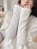 Nuevas Mangas de Seda Helada con Lunares para Mujer, Protección Solar de Verano para Brazos, Protección UV, Protector Solar Holgado, Mangas de Hielo Transpirables