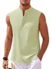 Nova Moda Masculina de Verão Gola Alta Roupas Dopamina Leve Sem Mangas Estilo Europeu e Americano