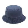 Sombrero de Pescador para Hombre, Sombrero de Mezclilla Lavado para Otoño, Sombrero de Cubo para Mujer, Sombrero Solar Vintage Europeo y Americano de Algodón para Exteriores, Senderismo, Otoño e Invierno