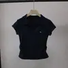 [Bizheng] Nova Camiseta Casual Versátil de Manga Curta Estilo Coreano Elegante com Cintura Franzida Emagrecedora para Mulheres 5769 Primavera/Verão 2026