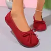 Comercio Electrónico Transfronterizo Tallas Grandes Otoño 2026 Nueva Llegada Múltiples Colores Retro Franceses Planos con Lazo Mocasines Zapatos Individuales para Mujer