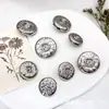 Botones Metálicos Redondos de Circonita Agrietada Lujosos para Ropa de Mujer Camisa Cheongsam Cárdigan Pequeños Botones de Cristal Chapados en Cobre Estilo Chanel