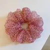 Névoa de Verão~Scrunchie de Organza Verde Menta para Mulheres, Acessório de Cabelo Elegante e Estiloso, Novo Elástico para Coque