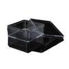 Caixa de Armazenamento de Joias Personalizada, Caixa Quadrada Transparente de Plástico Acrílico, Caixa de Armazenamento de Mesa de Grande Capacidade com Tampa