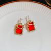 Pendientes geométricos de mariposa con circonitas superbrillantes y aguja plateada, de moda, exquisitos y ligeros, de lujo, elegantes, de alta gama, para mujer.