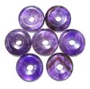 Pingente de fivela de paz huaigu 35mm pedra preciosa natural Ágata de cristal multicolorido joias DIY acessórios para pingente de roupa