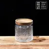 Pote de Vidro Selado com Relevo Pote para Armazenamento de Doces e Salgadinhos Pote de Vidro para Cozinha Doméstica Chá Nozes Pote de Armazenamento