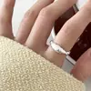 Anillo de Estrella Dulce y Sencillo para Mujer, Anillo Abierto Geométrico Hueco de Croissant, Diseño Personalizado, Anillo de Dedo Índice de Moda