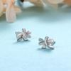 Pendientes Elaine Jewelry de Plata de Ley S925 con Libélula Estilo Coreano Incrustados con Diamantes Moda Circonita Aguja de Plata Celebridad de Internet Aguja para Hélice de Oreja Explosiva