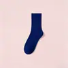 Calcetines para Mujer para Primavera y Verano, Resistentes al Olor, Absorbentes del Sudor, de Media Pantorrilla, Delgados, Algodón Puro, Calcetines Casuales de Algodón, Color Sólido, Doble Aguja, Versátiles Calcetines Invisibles