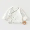 Ropa de Algodón Puro para Bebés Recién Nacidos, Parte Trasera Media, Categoría A, Tops de Manga Larga para Primavera y Otoño, para Bebés de 0 a 3 Meses, en Casa, como Ropa Base de Monje