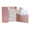 Papel Glitter 250g Recorte a Laser Convite de Noivado Casamento Renda Pequeno Buraco Convite Cartão de Cumprimentos de Casamento Transfronteiriço