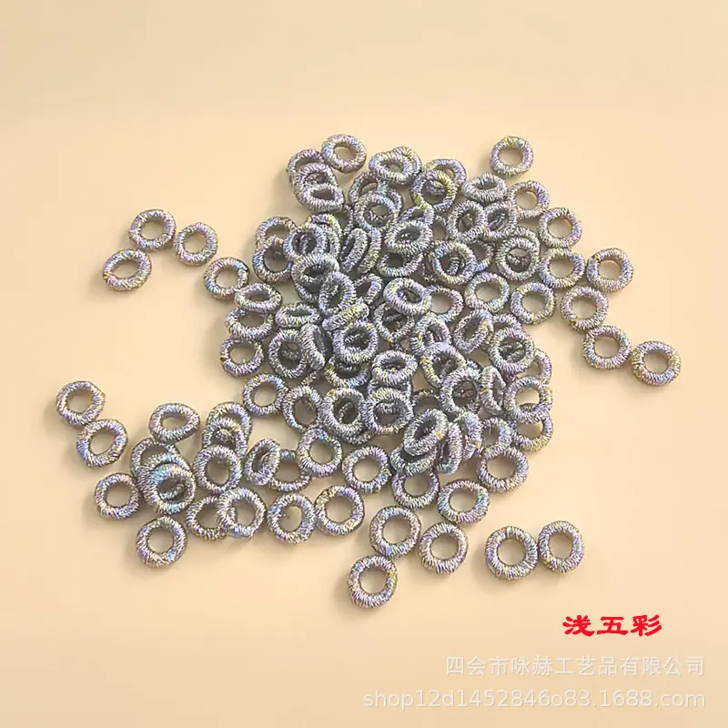 浅五彩金银线圈
