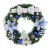Atacado de Fábrica de Enfeites para Decoração de Natal Guirlanda de Natal de Rattan Arco Prateado Amazon Transfronteiriço