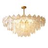 Candelabro de cristal de lujo ligero estilo francés para sala de estar, romántico estilo corte, color crema, estilo INS para dormitorio acogedor, comedor, candelabro con protección para los ojos