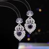 Temperamento europeo y americano exquisito estilo retro de corte atmósfera exagerada pendientes dama social banquete novia boda pendientes de moda