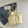 Mochila de moda con cordón de gran capacidad 2026 verano nueva bolsa versátil casual simple de lona a cuadros mochila escolar