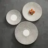 Platos de Cerámica Blanca Esmaltada del Fabricante, Nuevo Modelo 2026, Vajilla de Alta Gama, Platos de Cena para Hotel, Vajilla Creativa de Color Bajo Esmalte
