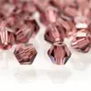 Cuentas sueltas de cristal de dos puntas con borde superior, de 4 mm, para manualidades, accesorios de joyería