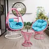 Silla Colgante Columpio de Interior Balcón Doble Ratán Mecedora Nido de Pájaro Silla Colgante Patio Exterior Ocio Uso en Casa para Adultos