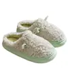 Pantuflas de algodón para mujer, otoño e invierno, posparto, interior, hogar, antideslizantes, suela gruesa, felpa, cálidas, para parejas, hombres, con forro polar añadido