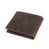 Billetera Transfronteriza de Moda Hecha de Cuero Crazy Horse de Primera Capa 80% de Descuento Billetera Corta para Hombre Piel Genuina de Vaca Clip para Dinero Billetera para Monedas