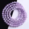 Pulsera Colgante de Cristal Morado Lavanda Natural de 108 Cuentas Plata de Ley S925 Pulsera Central Giratoria