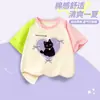 Camiseta de Manga Corta para Niña Verano Algodón Puro 2026 Nuevo Elegante Top de Media Manga Infantil Moda de Verano para Niñas