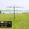 Guarda-sol Externo Guarda-sol de Pátio Guarda-sol de Sol Guarda-sol de Barraca de Camping Guarda-sol de Jardim com Haste Central para Proteção Solar Guarda-sol de Praia para Lazer com Manivela Manual