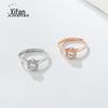 S925 anel de diamante de zircônio de prata esterlina feminino japonês e coreano hipster dedo indicador simulação anel de diamante temperamento elegante anel de casamento presente de aniversário
