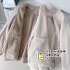 Versão Engrossada do Torrada com Creme! Jaqueta de Fleece, Moletom de Fleece, Gola Alta, Cardigã Solto para Mulheres, Outono e Inverno 2025